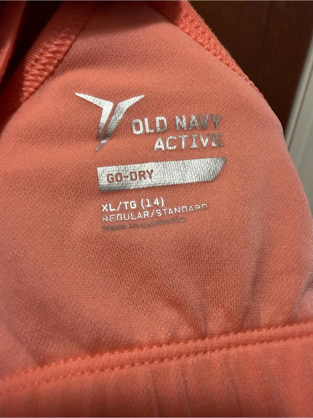 Old Navy Girls Peach Multi Space-Dye Strappy Tank